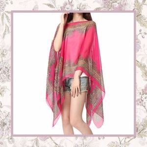 🌺 BEACH SHAWL SCARF KAFTAN BOHO  SWIM COVER KIMONO POOL PARTY VACATION SHEER